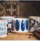 Preview: 360Home Bemalter Becher im japanischen Stil handbemalt robust